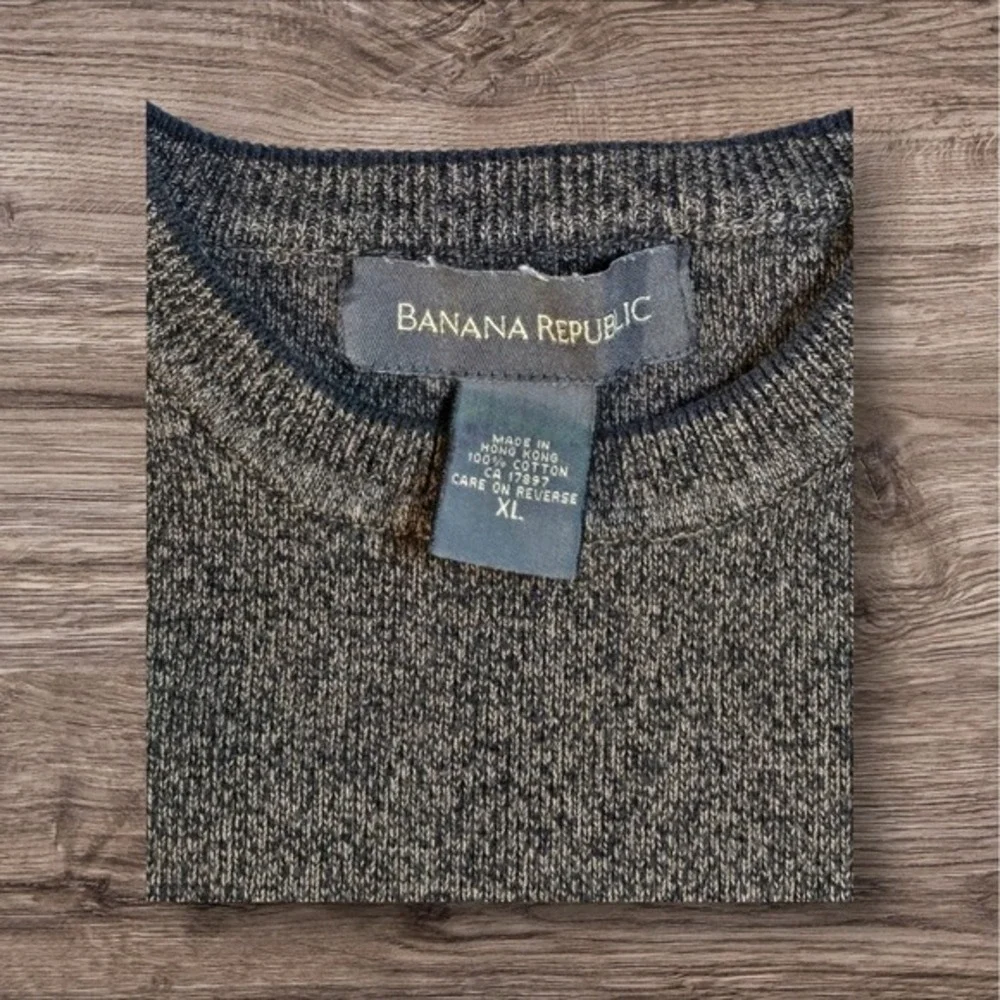Banana Republic Sweater Mens‎ L Brown Pullover Casual 100% Cotton Long Sleeve